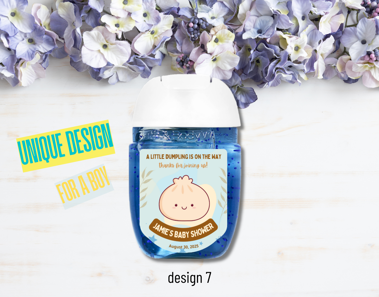 Printed Personalizable Hand Sanitizer Baby Shower DIY Favor Labels/Stickers l Baby Boy l Baby Girl l Gender-Neutral Baby