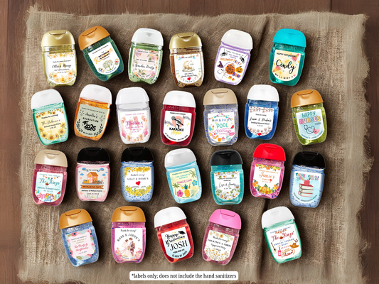 Printed Personalized 30-pc Hand Sanitizer Party Favor Label/Sticker l Other Occasions