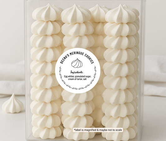 Custom Text Product Label: Round or Square Ingredient Stickers