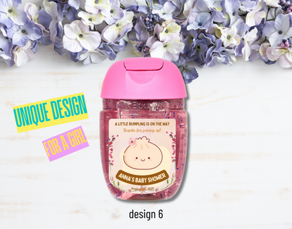Printed Personalizable Hand Sanitizer Baby Shower DIY Favor Labels/Stickers l Baby Boy l Baby Girl l Gender-Neutral Baby