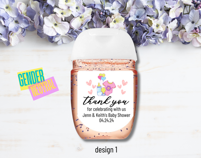 Printed Personalizable Hand Sanitizer Baby Shower DIY Favor Labels/Stickers l Baby Boy l Baby Girl l Gender-Neutral Baby