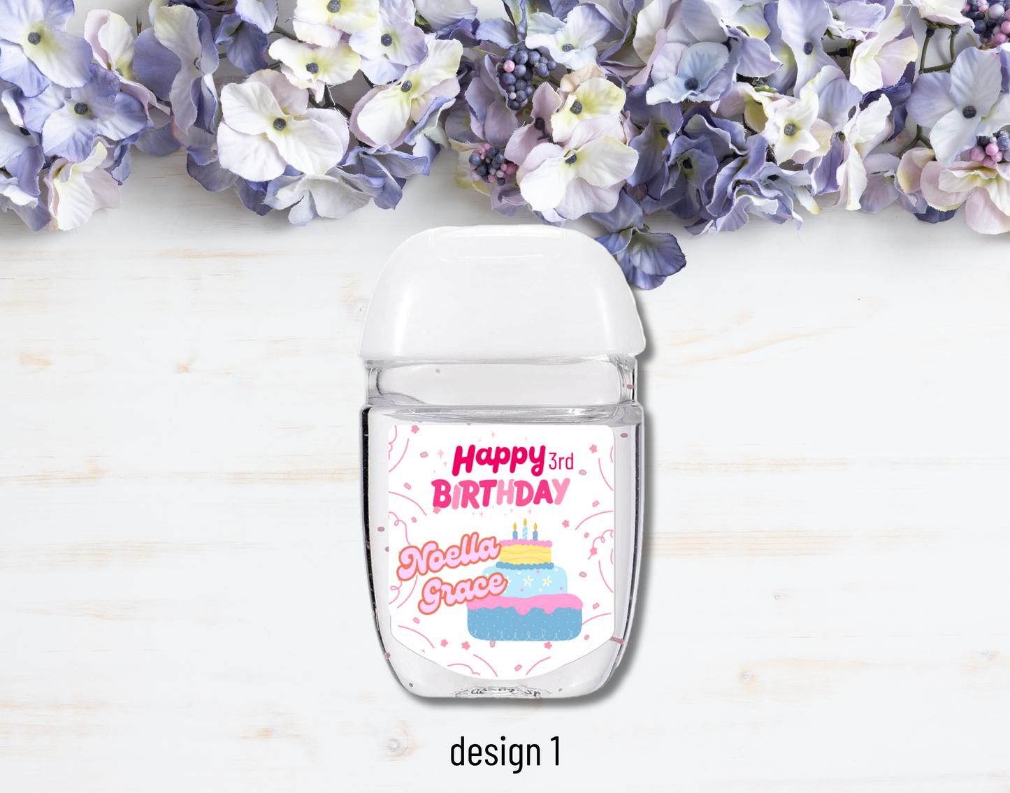 Printed Personalized Bath & Body Works Hand Sanitizer Party Favor Labels/Stickers l Thank You l Kids/Children's Birthday I Girls l Boys