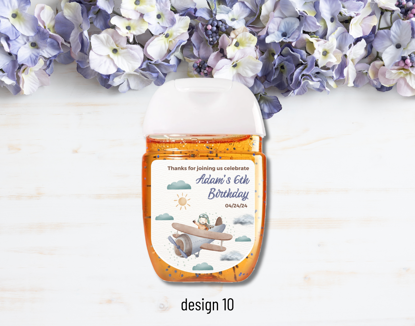 Printed Personalized Bath & Body Works Hand Sanitizer Party Favor Labels/Stickers l Thank You l Kids/Children's Birthday I Girls l Boys