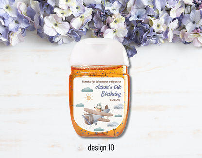 Printed Personalized Bath & Body Works Hand Sanitizer Party Favor Labels/Stickers l Thank You l Kids/Children's Birthday I Girls l Boys