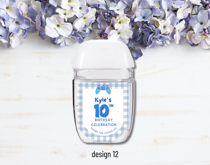 Printed Personalized Bath & Body Works Hand Sanitizer Party Favor Labels/Stickers l Thank You l Kids/Children's Birthday I Girls l Boys