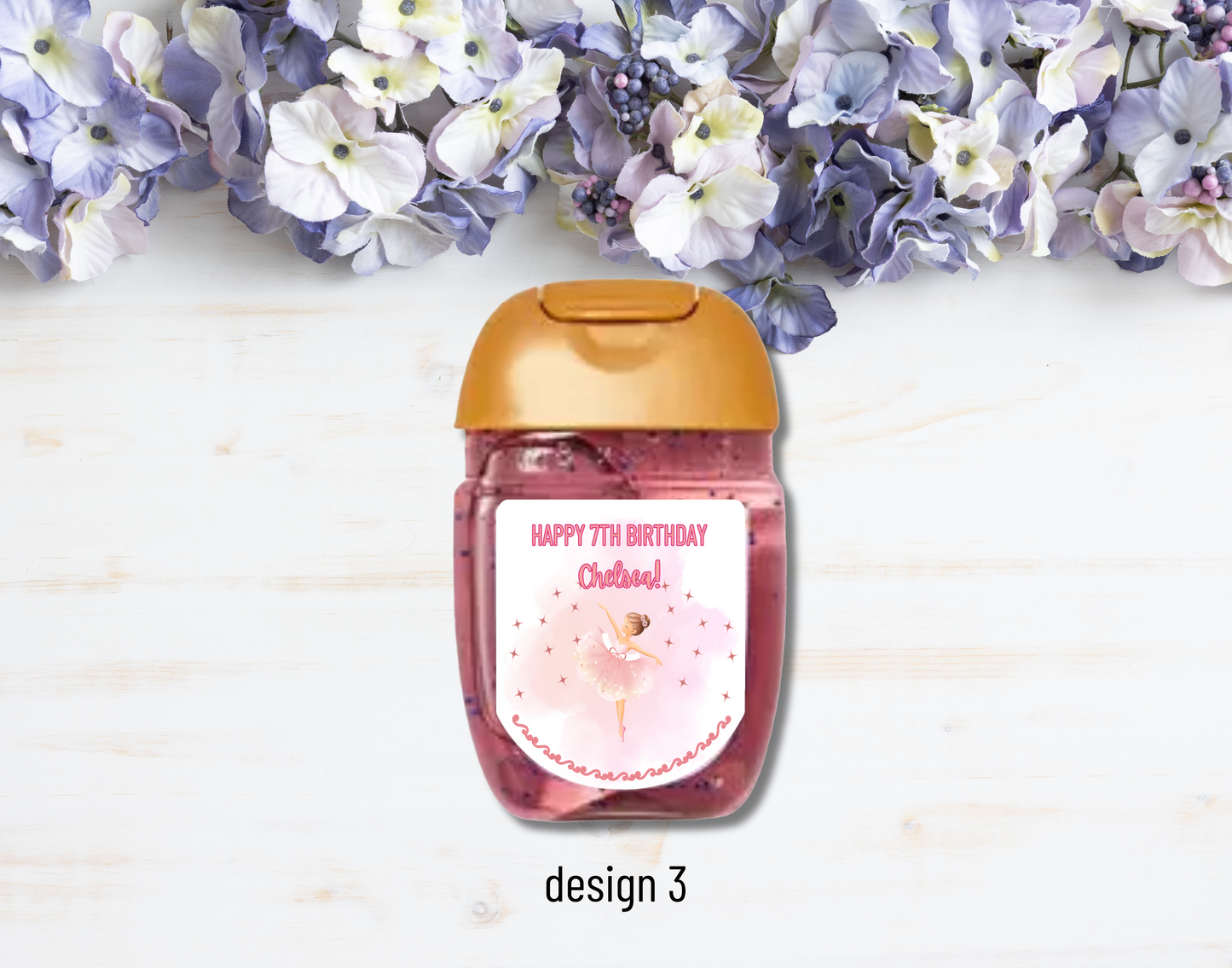 Printed Personalized Bath & Body Works Hand Sanitizer Party Favor Labels/Stickers l Thank You l Kids/Children's Birthday I Girls l Boys