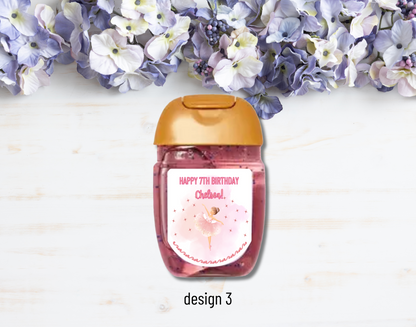 Printed Personalized Bath & Body Works Hand Sanitizer Party Favor Labels/Stickers l Thank You l Kids/Children's Birthday I Girls l Boys