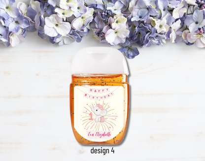 Printed Personalized Bath & Body Works Hand Sanitizer Party Favor Labels/Stickers l Thank You l Kids/Children's Birthday I Girls l Boys