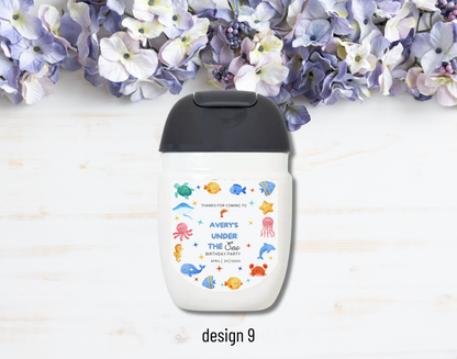 Printed Personalized Bath & Body Works Hand Sanitizer Party Favor Labels/Stickers l Thank You l Kids/Children's Birthday I Girls l Boys