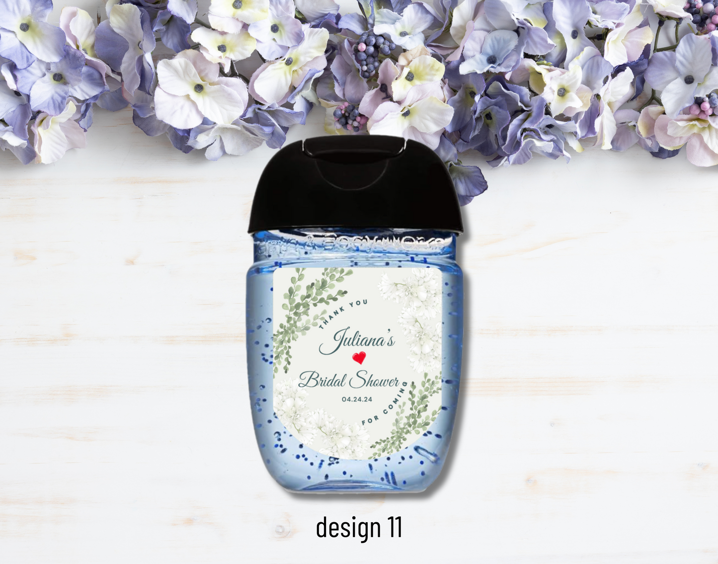 Printed Personalized Hand Sanitizer Bridal Shower/Wedding/Rehearsal Dinner DIY Party Labels/Stickers l Thank You Favors