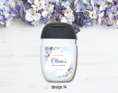 Printed Personalized Hand Sanitizer Bridal Shower/Wedding/Rehearsal Dinner DIY Party Labels/Stickers l Thank You Favors