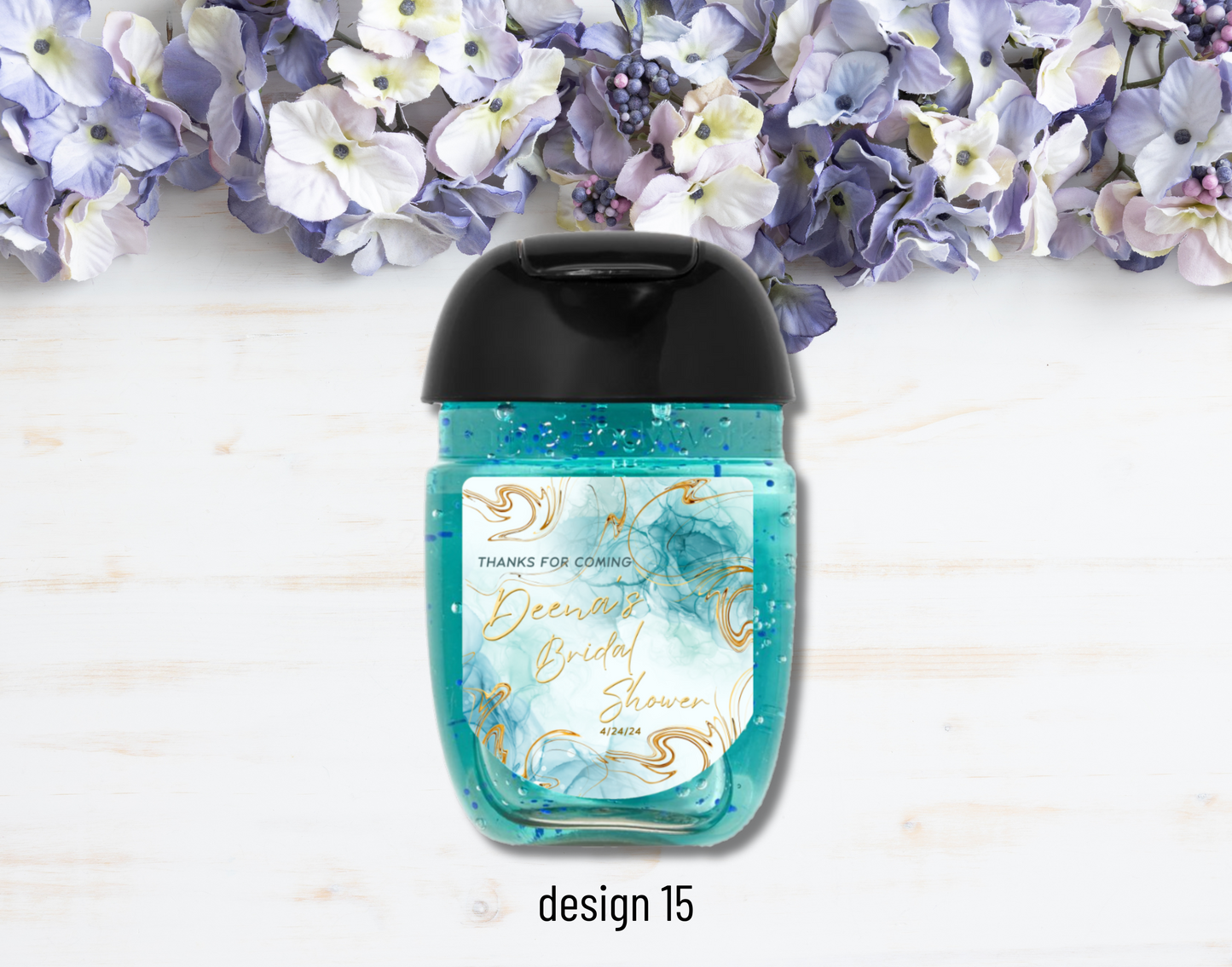 Printed Personalized Hand Sanitizer Bridal Shower/Wedding/Rehearsal Dinner DIY Party Labels/Stickers l Thank You Favors