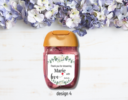 Printed Personalized Hand Sanitizer Bridal Shower/Wedding/Rehearsal Dinner DIY Party Labels/Stickers l Thank You Favors