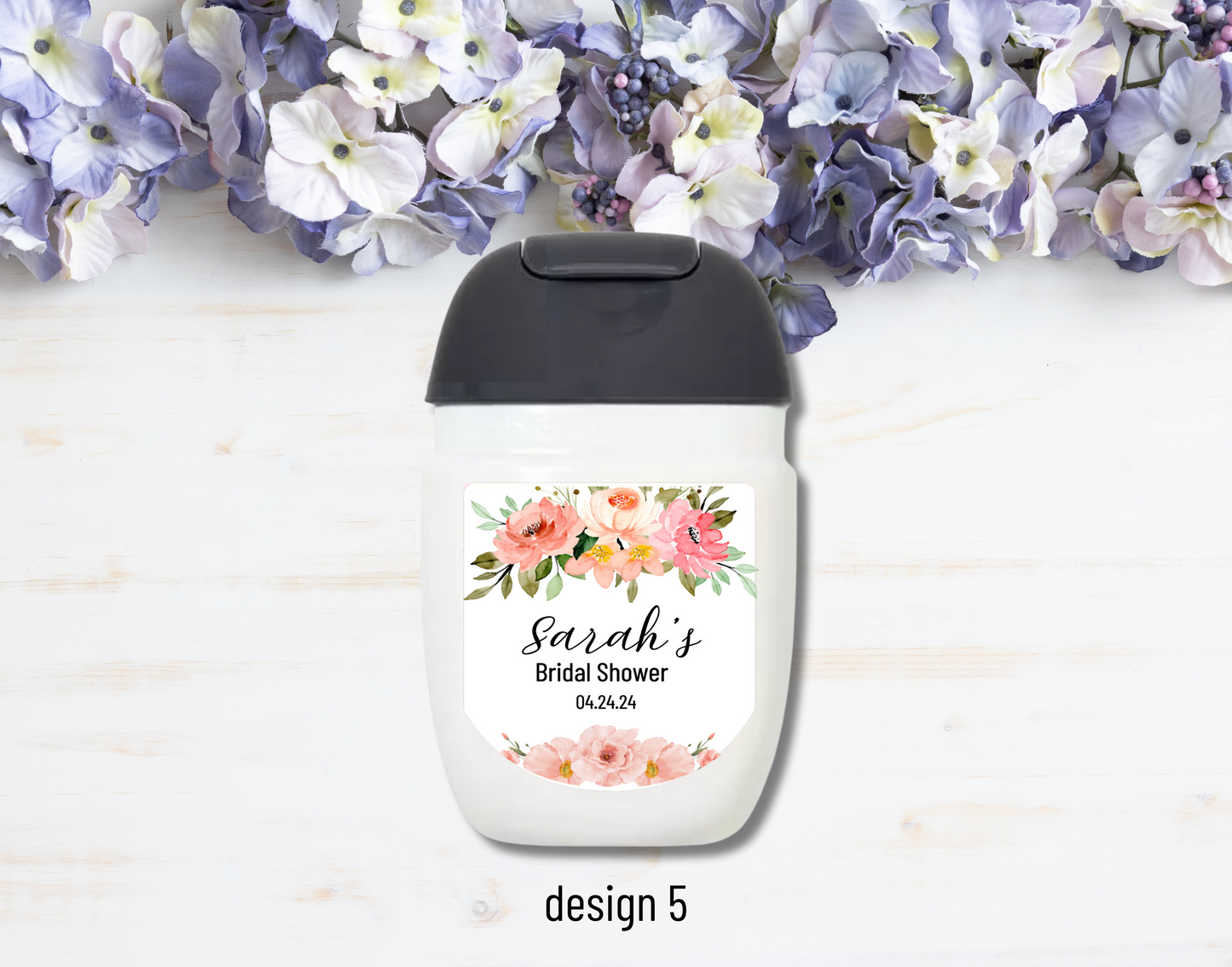 Printed Personalized Hand Sanitizer Bridal Shower/Wedding/Rehearsal Dinner DIY Party Labels/Stickers l Thank You Favors