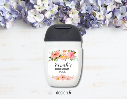 Printed Personalized Hand Sanitizer Bridal Shower/Wedding/Rehearsal Dinner DIY Party Labels/Stickers l Thank You Favors