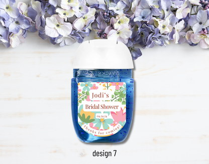Printed Personalized Hand Sanitizer Bridal Shower/Wedding/Rehearsal Dinner DIY Party Labels/Stickers l Thank You Favors