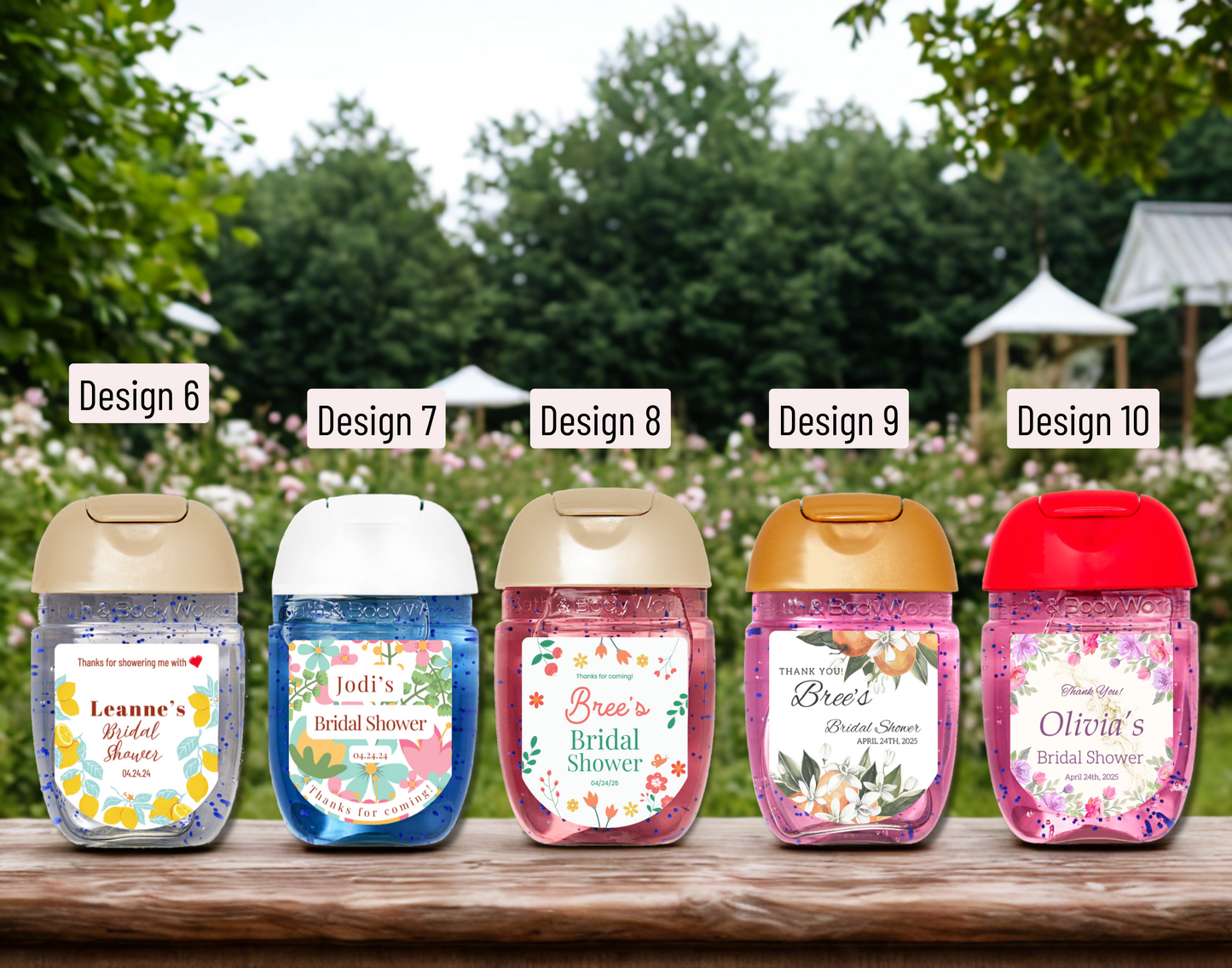 Printed Personalized Hand Sanitizer Bridal Shower/Wedding/Rehearsal Dinner DIY Party Labels/Stickers l Thank You Favors