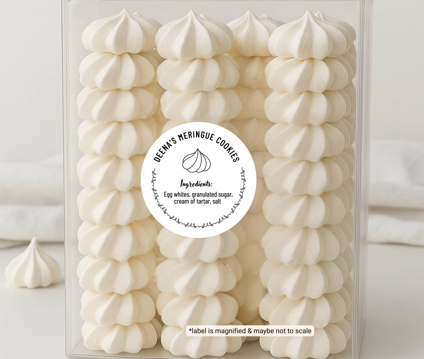 Custom Text Product Label: Round or Square Ingredient Stickers